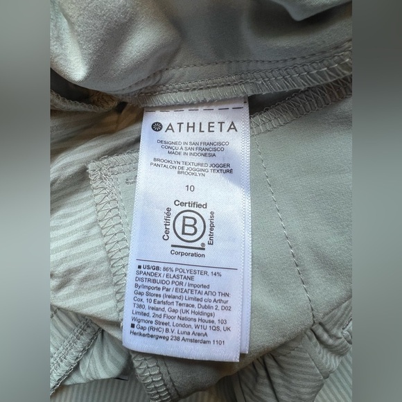 ATHLETA Womens Brooklyn Ankle Pant Lightweight Textured Jogger Active Size 10 - Picture 12 of 12